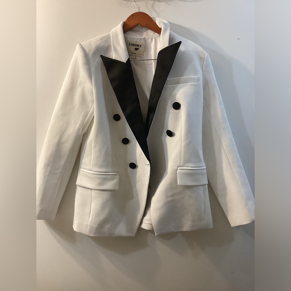L'AGENCEKendi Long Double Breasted Blazer Size 6 - Picture 2 of 16
